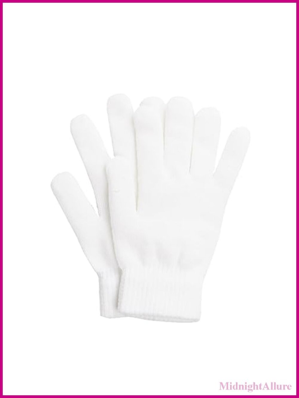 Stretchy Knit Mittens Full Finger Winter Warm Gloves Unisex Acrylic Blend